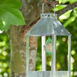 Foderbræt Til Fugle | A2 Living Galvaniseret Mini 'Birdy Eat' Foderbræt | L17Xb17Xh33,5 Cm | Fletkurven.dk