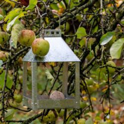 Foderbræt Til Fugle | A2 Living Galvaniseret Mini Quadro 'Birdy Eat' Foderbræt | L17Xb17Xh27 Cm | Fletkurven.dk