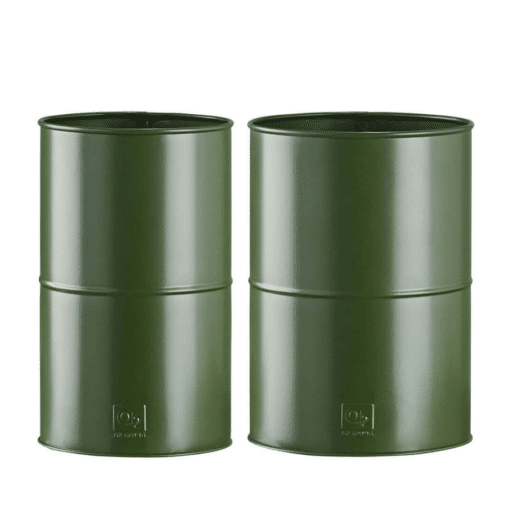 Cylinderformet Vase | A2 Living Olivengrøn Vase | Sæt M. 2 Stk. / 2 Str | Fletkurven.dk