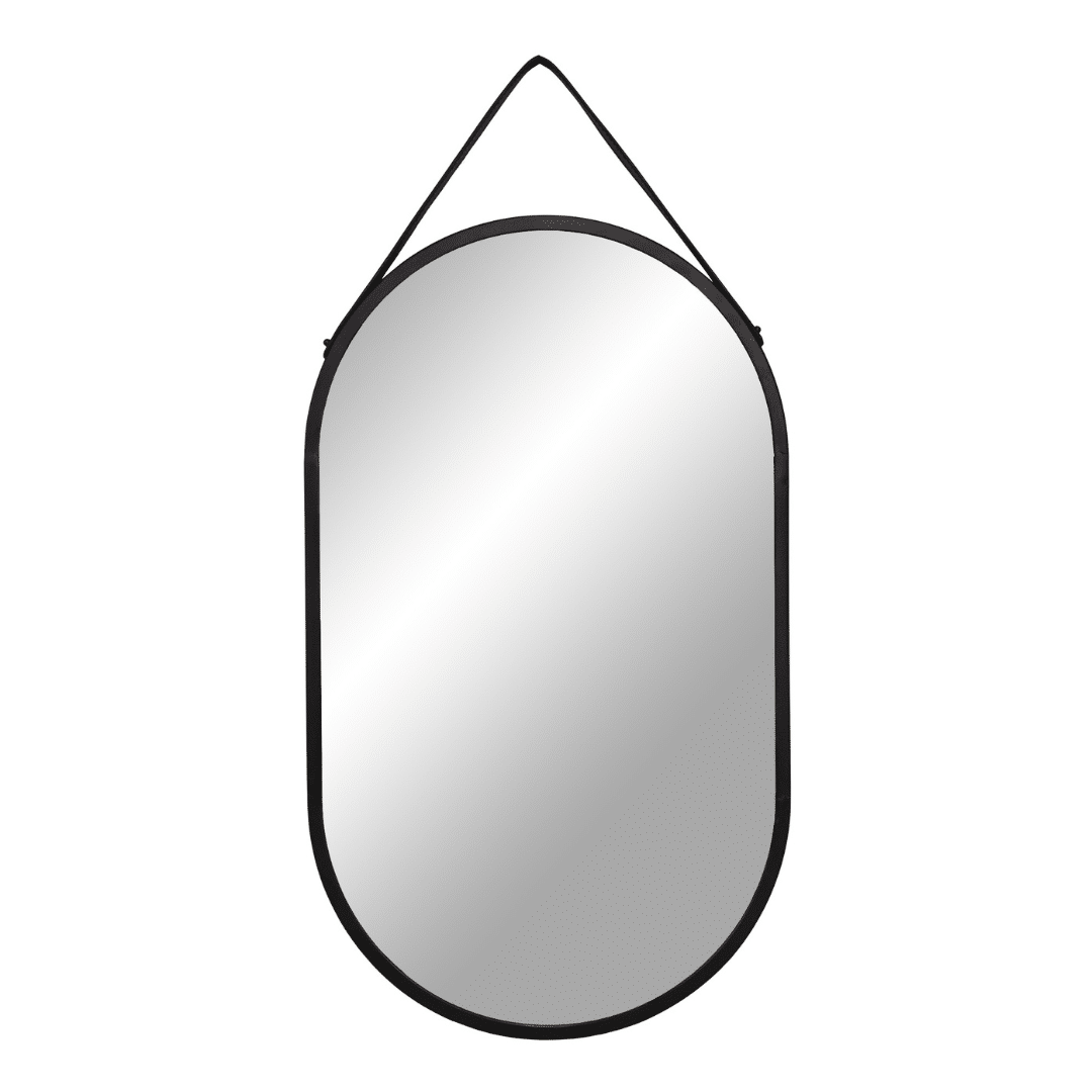 Trapani spejl med strop | Kunstlæder | 35x60 cm