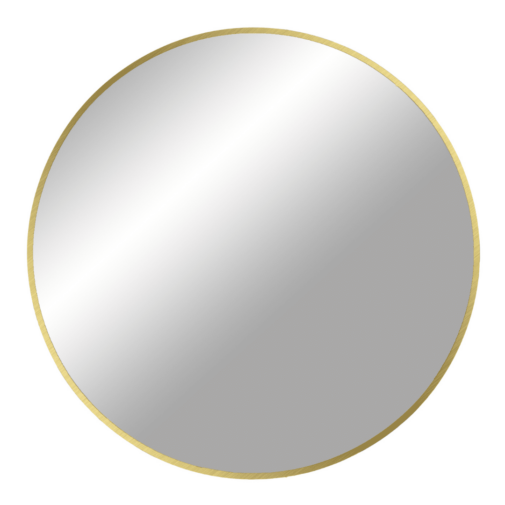 Messing Spejl | Aluminium | Ø80 Cm | Fletkurven.dk