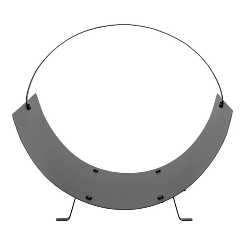 Vedkorg i svart stål | 40X35X33,5 cm | Fletkurven.dk