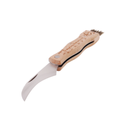 Svampekniv med børste | Rustriftstål & Bøgetræ | L3.2xD2xH21 cm - 1